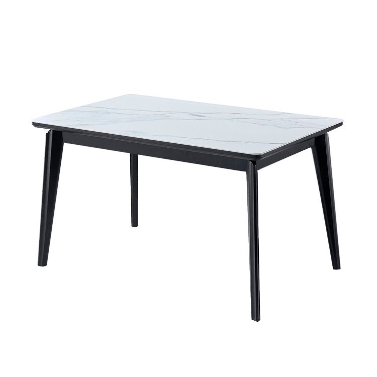 Fixed Sintered Stone Top Kitchen Table Set with 4 Legs Base Dining Furniture for Home