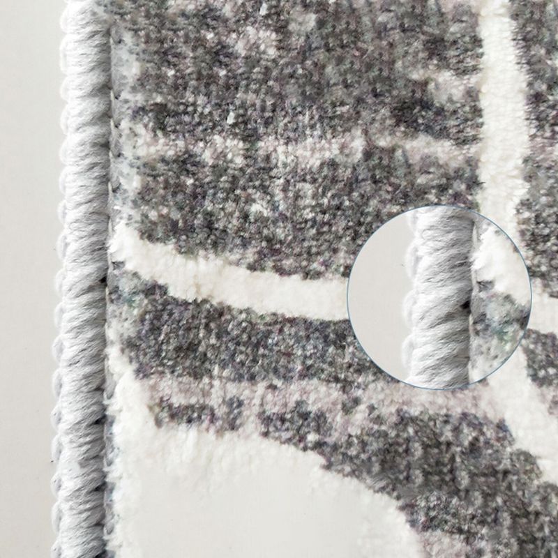 Color Block Rug Nordic Rug Polyester Stain Resistant Anti-Slip Rug for Room