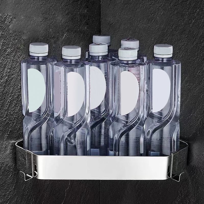 2-Piece Stainless Steel Bathroom Accessory Set 11.8" W Triangle Bath Shelf