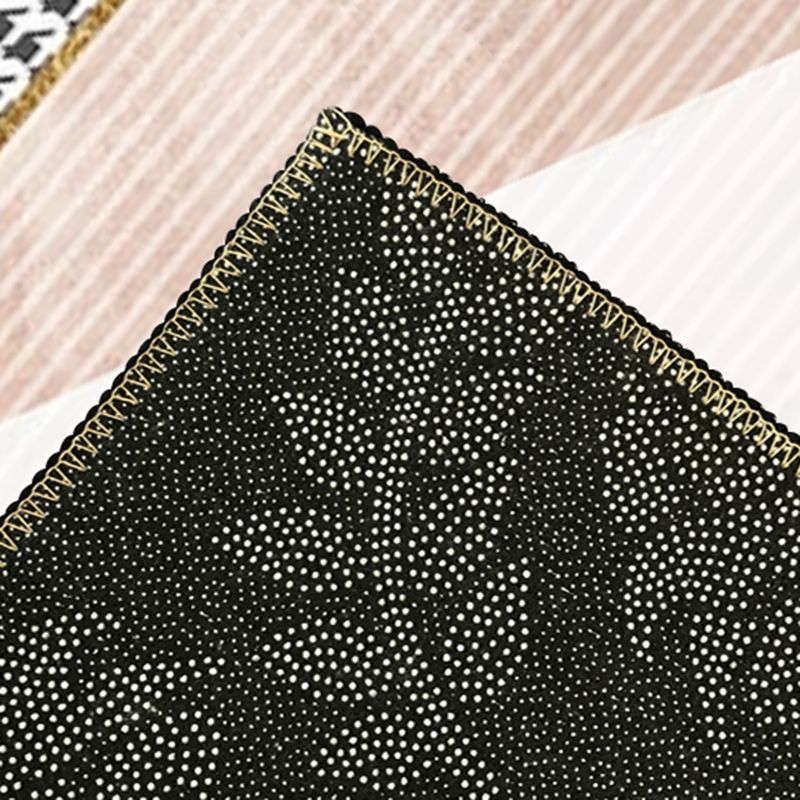 Pink Contemporary Rug Blending Color Lump Rug Stain Resistant Rug for Living Room