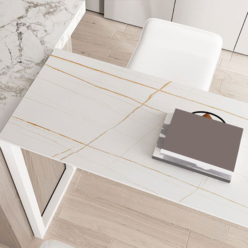 Glam Pub Height Dining Table Stone Top Pub Table for Patio Use