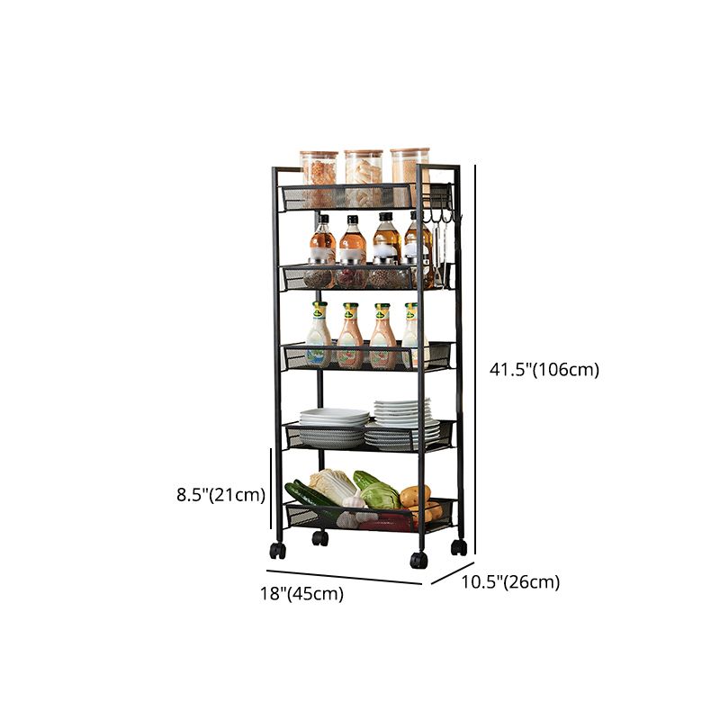 Contemporary Geometric Bookshelf Open Back Bookcase with Wheels