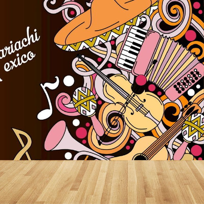 Novel Graffiti Wall Mural Modern Decorative Living Room Wall Art, Custom Size Available