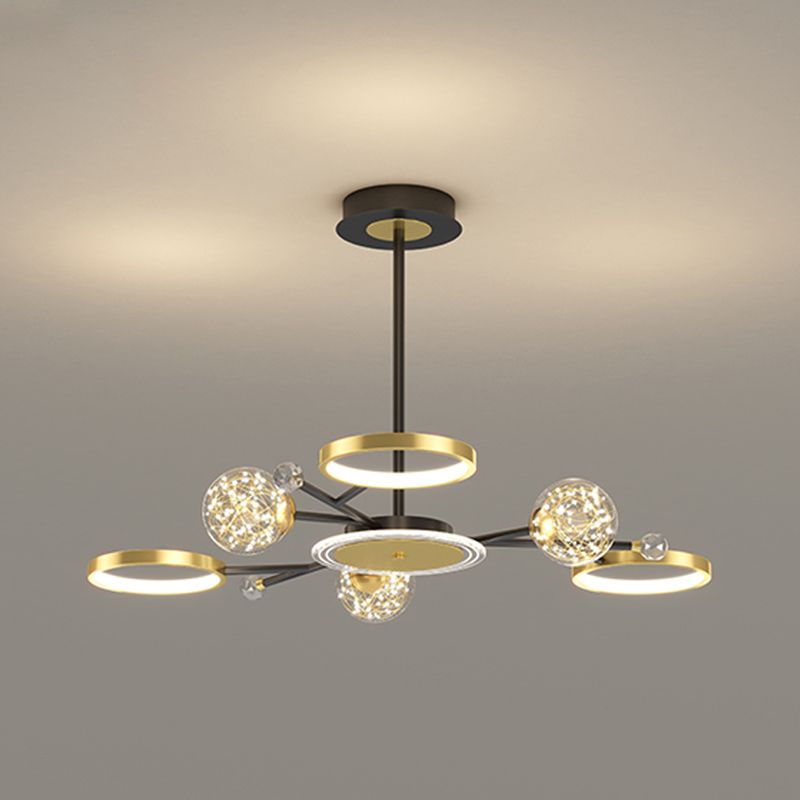 Black and Gold Hanging Pendant Lights Contemporary Glass Hanging Lamps