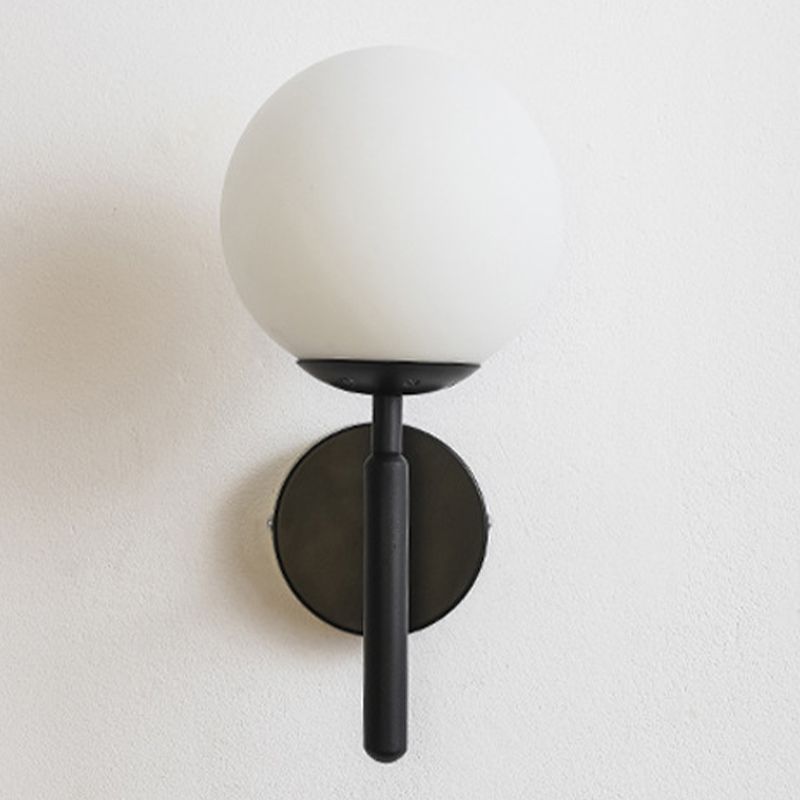 Modernist Wall Sconce Globe Sconce Light with Glass for Bedroom