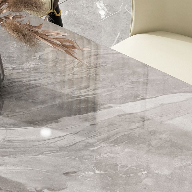 Nordic Sintered Stone Top Dining Set Rectangle 1/2/5/6 Pieces Dining Room Table Set