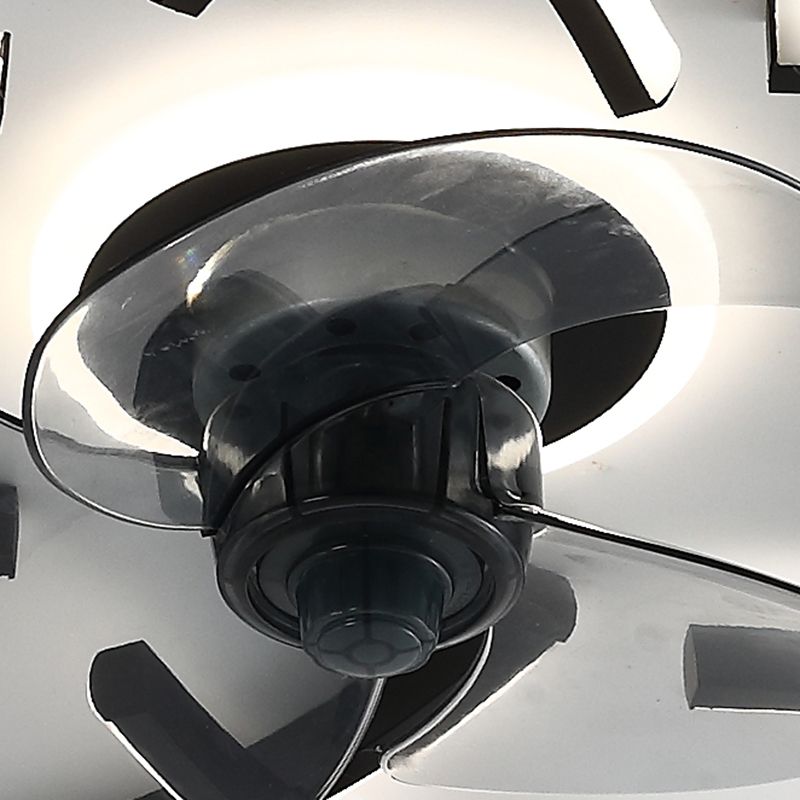 Geometric Shape Metal Ceiling Fans Modern Style Multi-Lights Ceiling Fan Lamp Fixture