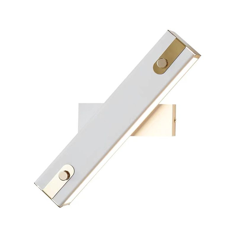Modern Metal Rotatable Wall Light Rectangle 12" Wide LED Wall Sconce for Living Room