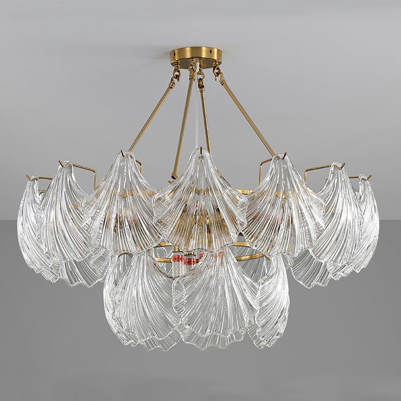 Light Luxury Style Pendant Chandelier Light Glass Chandelier for Living Room