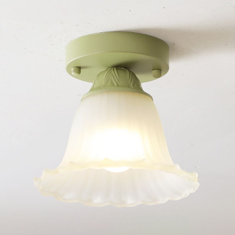Nordic 1 Light Ceiling Light Glass Flush Mount Ceiling Light Fixture for Bedroom