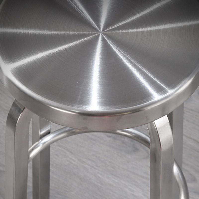 Industrial Stainless Steel Bar Stool Armless Counter Height Stools