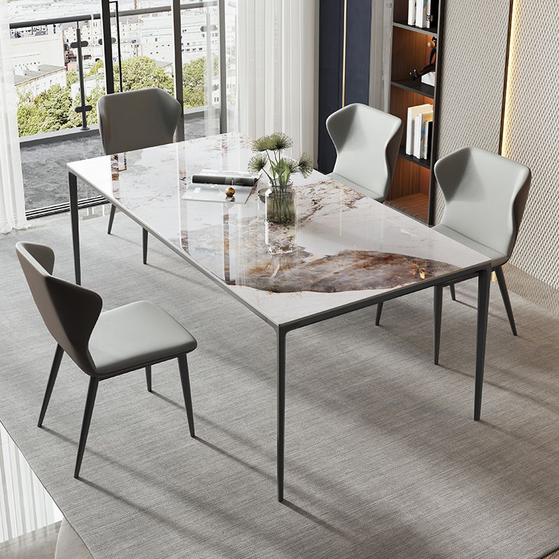 Sintered Stone Top Dining Table for Restaurant Modern Kitchen Table with 4 Legs