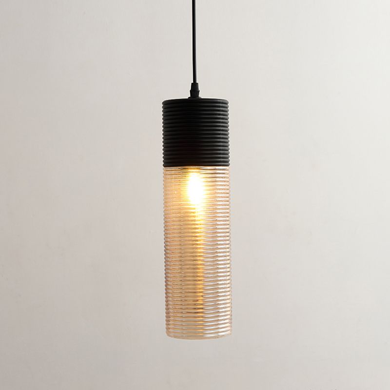 Apparecchio di illuminazione a sospensione geometrica retrò 1 lampadina in vetro ambra sospeso per sala da pranzo