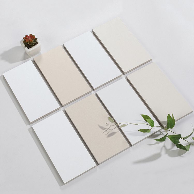Rectangle Floor Tile Straight Edge Scratch Resistant Pure Color Floor Tile