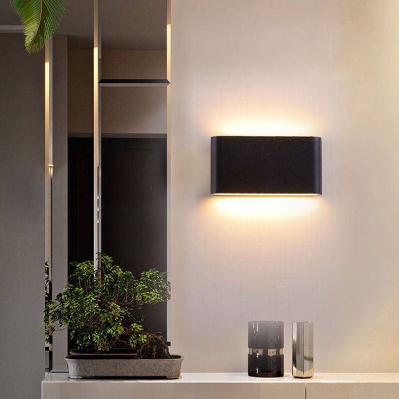 LED Wall Lamp Modern Simple Wall Mount Lamp with Glass Shade for Bedroom