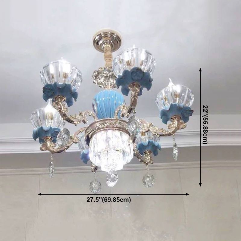 Nordic Style Chandelier Light Postmodern Style Crystal Pendant Light for Living Room