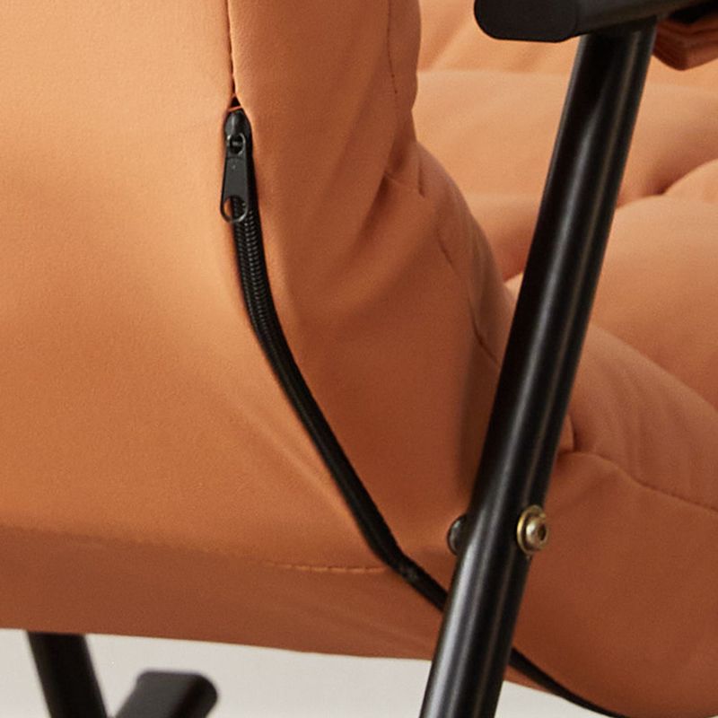 Contemporary Rocking Chair Wing Back Rocker Chair with Removable Cushions