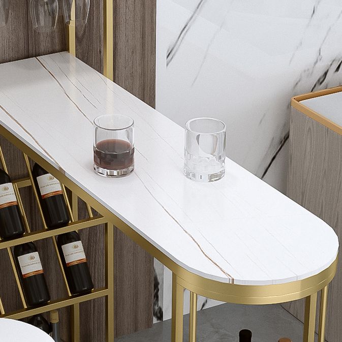 Contemporary 1/2/3 Pieces Bar Table Set Stone Bar Table with Bar Stool