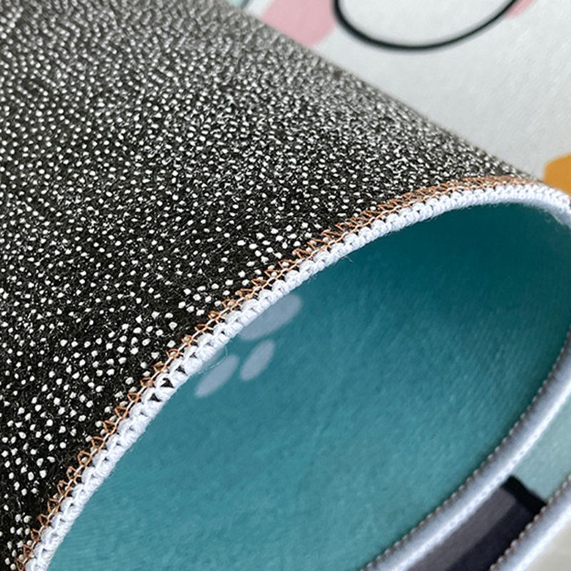 Gold Striped Rug Polyester Modern Indoor Rug Washable Rug for Home Decoration