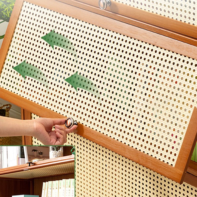 Brown Color Barrister Bookcase Contemporary Bamboo Bookcase for Home Office