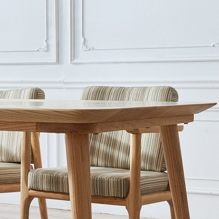 Modern Ash Wood Table Rectangle Dining Table with Wooden 4 Legs for Restaurant