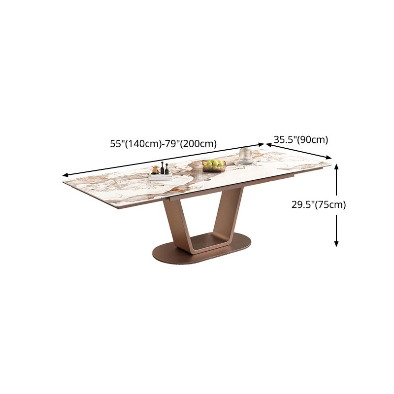 Contemporary 1/4/5/7 Pieces Dining Set Rectangle Dining Table with Pedestal Base