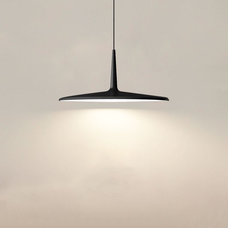Moderne creatieve LED -hangende lamp gelakte aluminium hanger licht met acrylschaduw