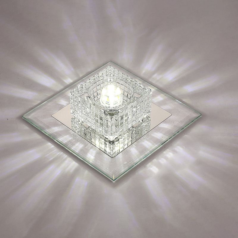 Lampada da soffitto geometrica per montaggio a incasso Plafoniera moderna per montaggio a incasso con foro da 3 '' dia