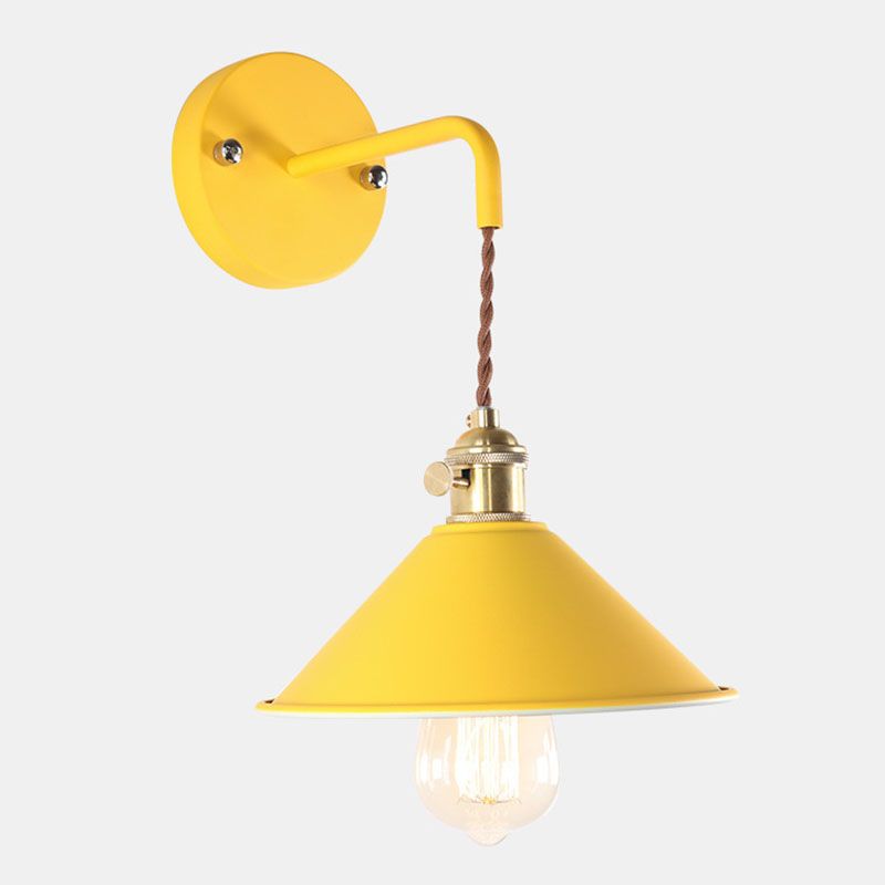 Cone Wall Light Sponce Nordic Minimalist Style Metal 1 Light Sponces