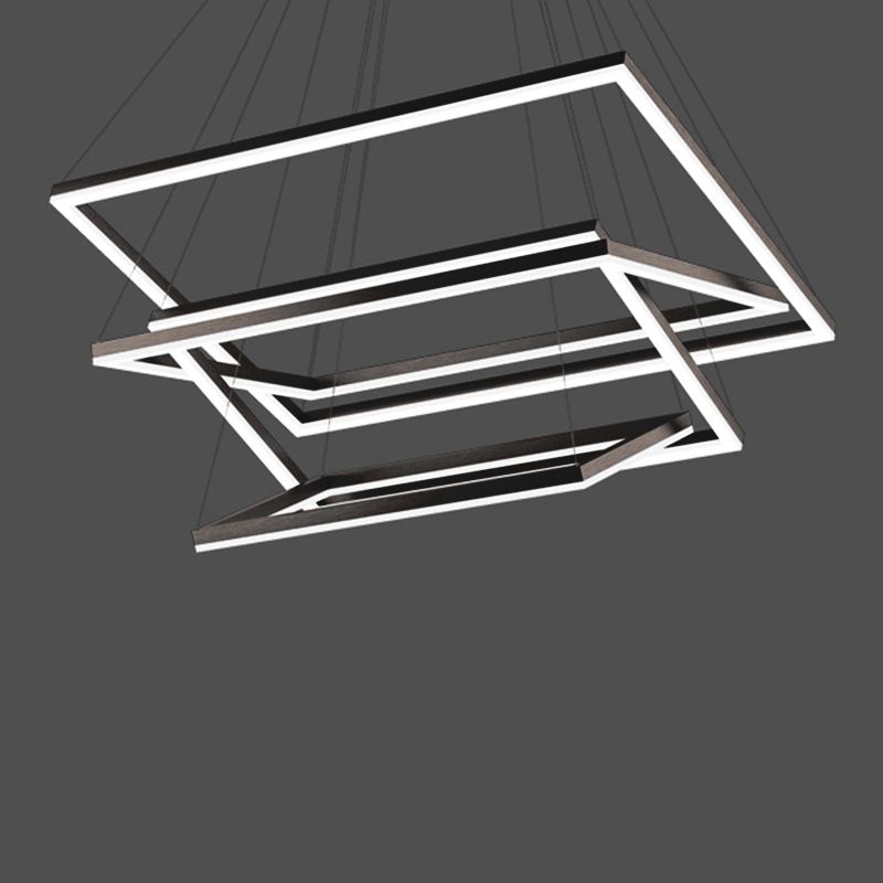 Modern Chandeliers For Dining Room Multiple Squares Chandelier Lighting Fixtures