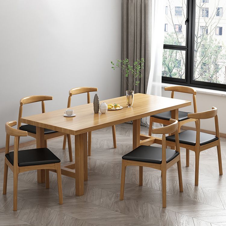 Contemporary 1/2/7 Pieces Dining Set with Solid Wood Table Dining Furniture