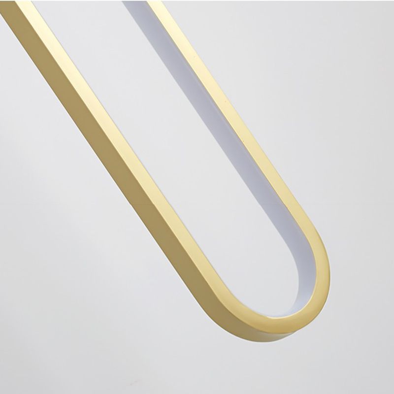 Contemporary Oval Shape Pendant Light Aluminum LED Hanging Pendant for Living Room