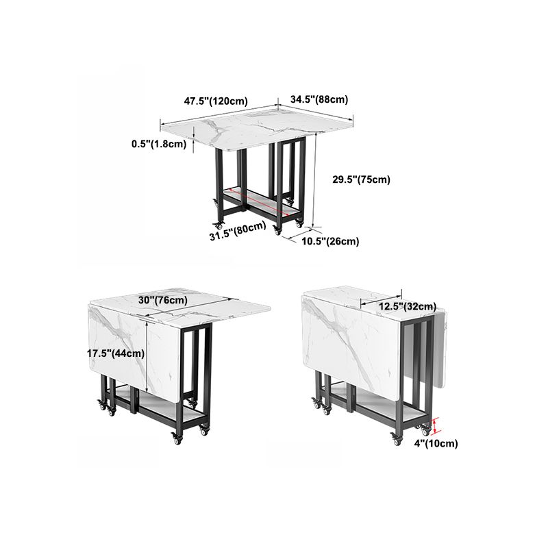 Modern Tripod Base Dinette Table Chipboard Folding Table Home Furniture (only Table)