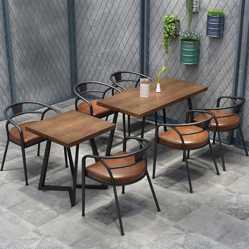 Industrial Metal Dining Table Furniture 1/2/3/5 Pieces Home Table and Chair Set