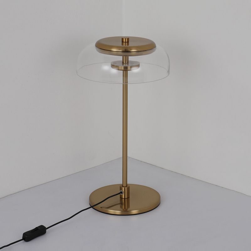 Modern Desk Lamp Household Desk Lighting Fixture with Glass Shade for Bedroom