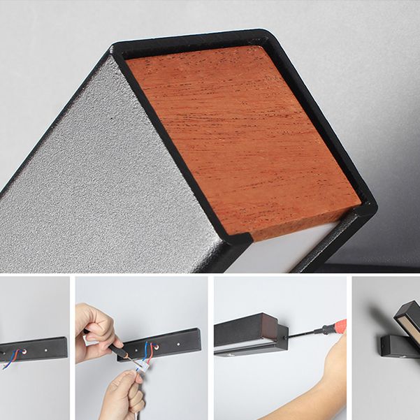 Rectangular Wall Light Sconces Modern Minimalist Style Acrylic 1 Light Sconces