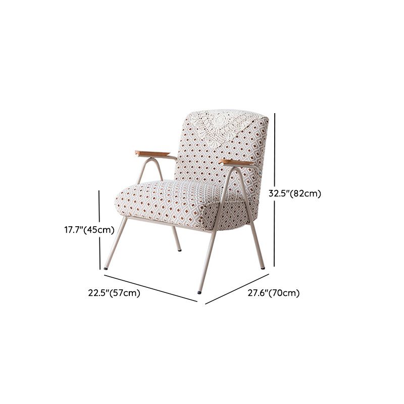 Mid-Century Modern Arm Chair Living Room Arms Included Square Arms Accent Chair