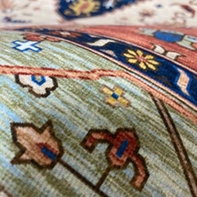 Navy Bohemian Area Carpet Polyester Medallion Indoor Rug Washable Carpet for Indoor Room