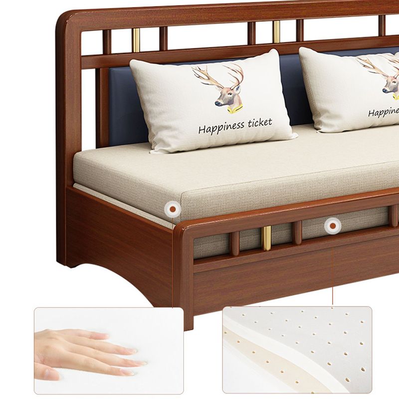 No Distressing Convertible Sofas Cotton Blend Sleeper Sofa with Storage