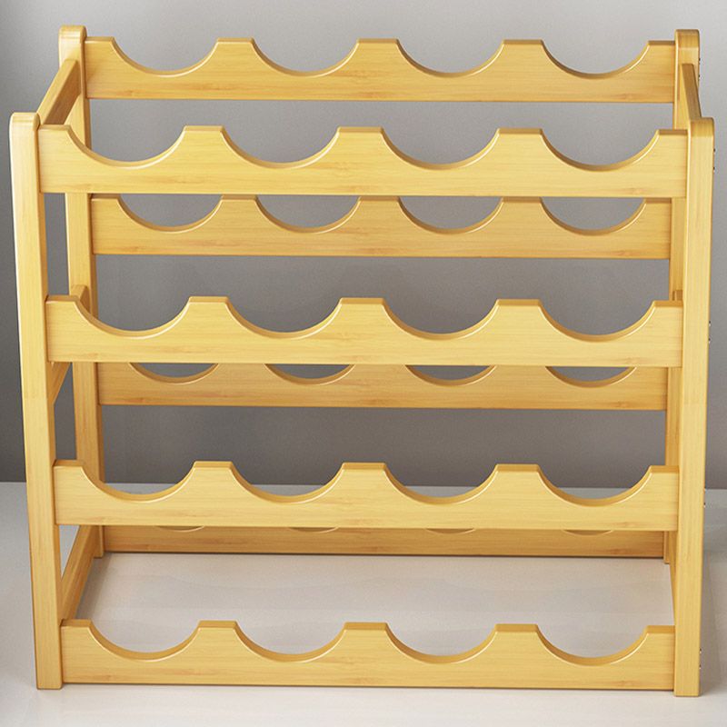 Countertop Modern Wine Rack Solid Wood Wine Bottle Rack for Living Room