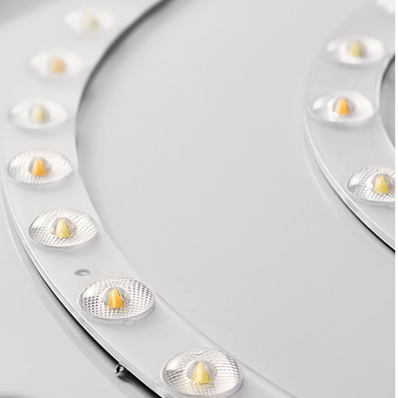 Moderne plafondmontagelamp met ronde acrylkap voor woonkamer