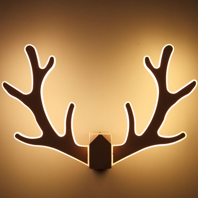 Deer Horn Shaped LED Wall Light Decorative Metal Corridor Sconce Lighting Fixture