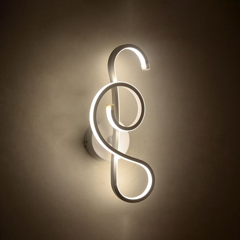 Moderno minimalista a parete LED Light Light Alluminio Sconcetto parete lineare con tonalità di plastica