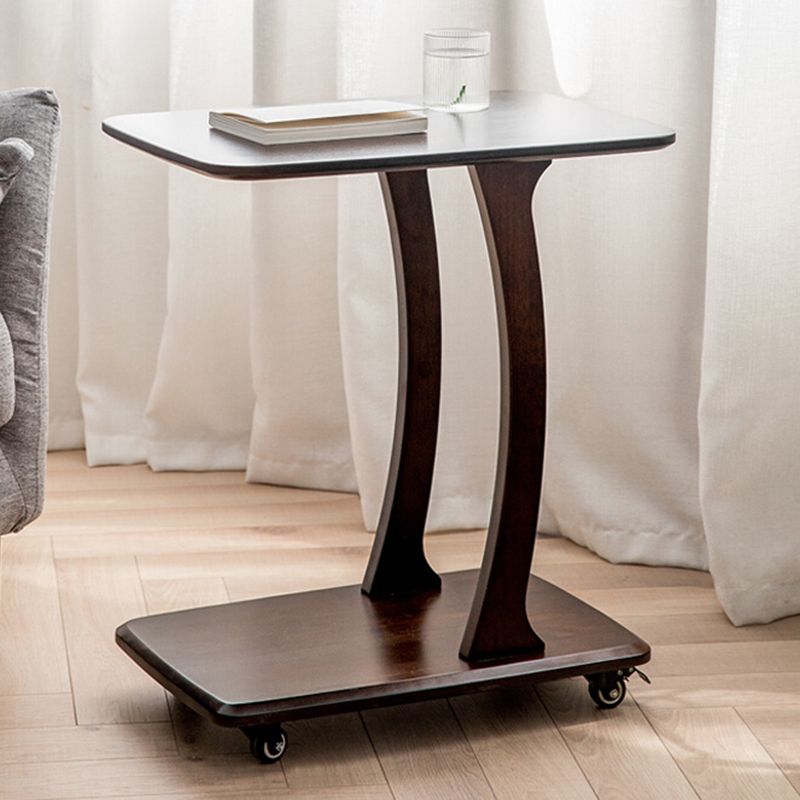 Industrial Brown 23.6" H x 15.7" W x 23.6" D Sofa Side Accent Table