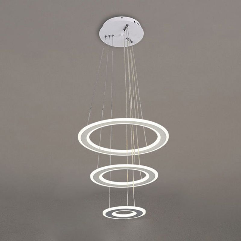 Luces de techo colgantes de cristal modernos Candelera colgante de niveles escalonados para el comedor