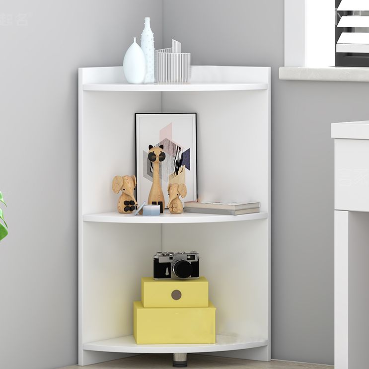 Modern Engineered Wood Bookshelf Corner Book Shelf for Living Room