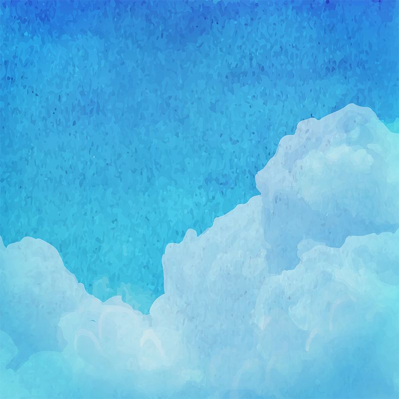 Abstract Sky Wall Mural Modern Decorative Living Room Wall Covering, Custom Size Available