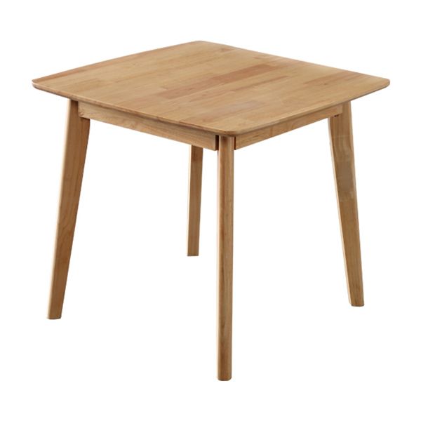 Square Holzfarbe Esstisch Industrial Solid Gummiwood 4 Beintisch für Esszimmer