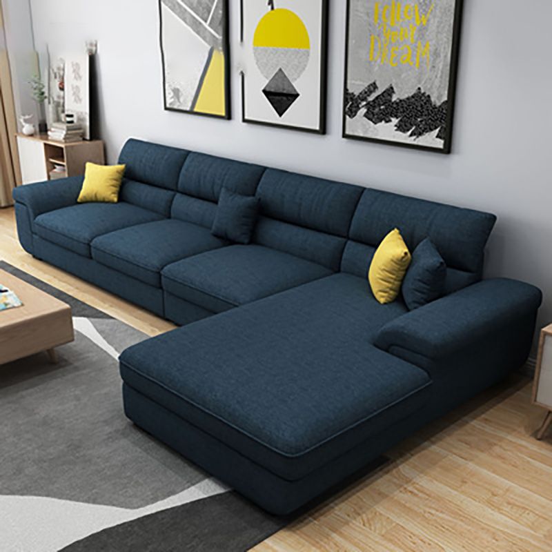 Modern Reversible Chaise Sofa with Flared Arm for Living Room 37.4"