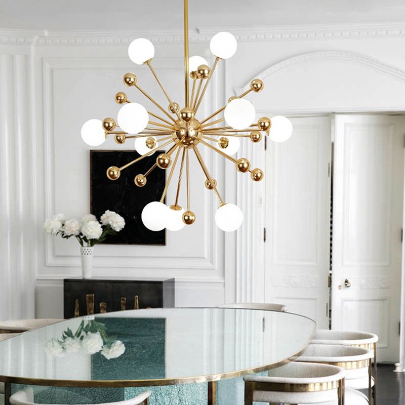 Modern Style Spray Chandelier Lighting Fixtures Glass Multi-heads Chandelier Light